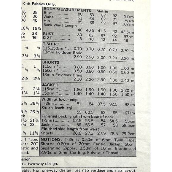 Butterick 6101 pattern hoodie tank top shorts 1970s size 12 - Picture 6 of 7